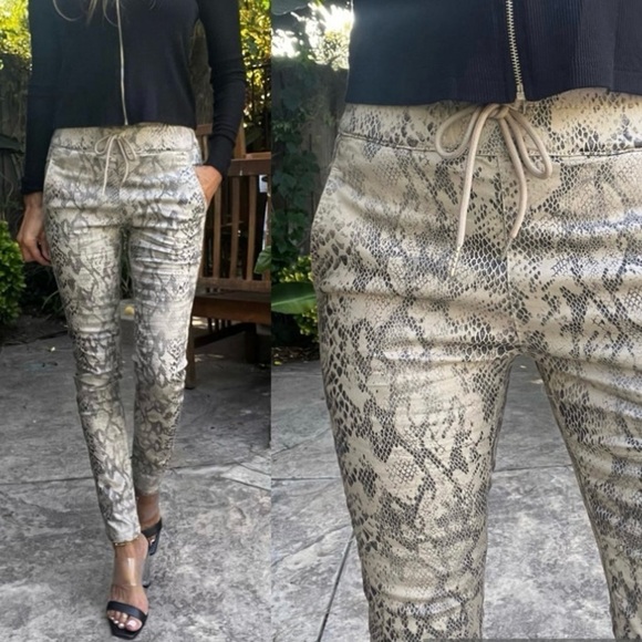 Bevy Flog Shely Pant Beige Black Python 28 - Picture 1 of 14
